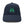 Navy blue cap with green logo on a white background