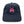 Navy blue cap with pink logo on a white background