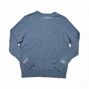 Cashmere Chainstitch - Denim Blue