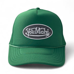 Green cap with 'You Mahj' logo on a white background
