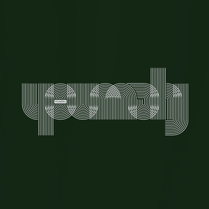 YouMahj swirly white logo on dark green